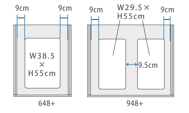 キャビネット背面図