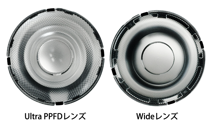 UltraPPFDレンズとWideレンズ